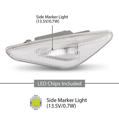 G-PLUS Pair Front Turn Signal Light Side Marker Light, Compatible with BMW X5 E70 2007-2014/ X3 F25 2011-2015/ X6 E71 2008-2014, LH Driver & RH Passenger Side 2PCS, 63137171007, 63137171008