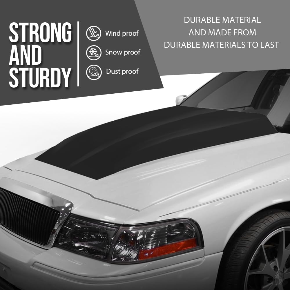 G-PLUS Cowl Induction Hood Scoop - 38" L x 4 ½" H x 27" W- Black ABS