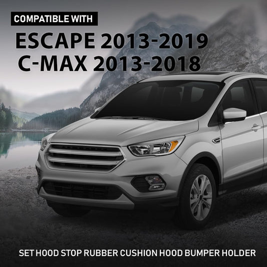 G-PLUS Hood Stop Rubber Cushion Bumper Holder, Compatible with Ford Escape 2013-2019, Fit Ford C-Max 2013-2018 AM5Z-16758-A, CV6Z-16758-A, AM5Z16758A, CV6Z16758A