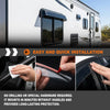 G-PLUS Window Deflector and Sun Visor Compatible with All Flat Sided Recreational Vehicle(12-17 Inch Wide Window) Impact-Resistant Smoky