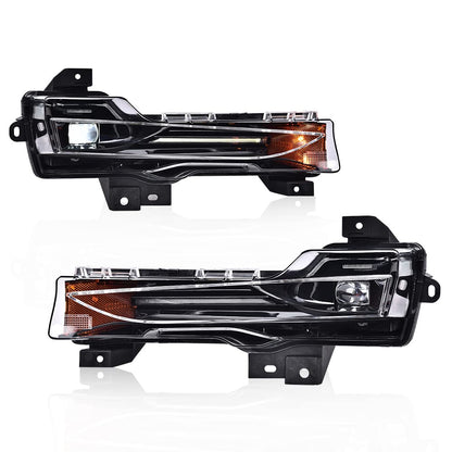 G-PLUS Fog Lights Compatible with Tesla 3 2017-2023 /Fit Tesla Y 2020-2023 LED DRL UP-LEVEL Driver & Passenger Side Fog Lamps 1077391 107739100 1077391-00-C