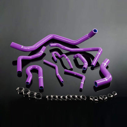 G-PLUS 9PCS Silicone Radiator Coolant Hose Kit Clamps Compatible with HONDA CIVIC SOHC D15 D16 EG EK 1992-2000 Purple