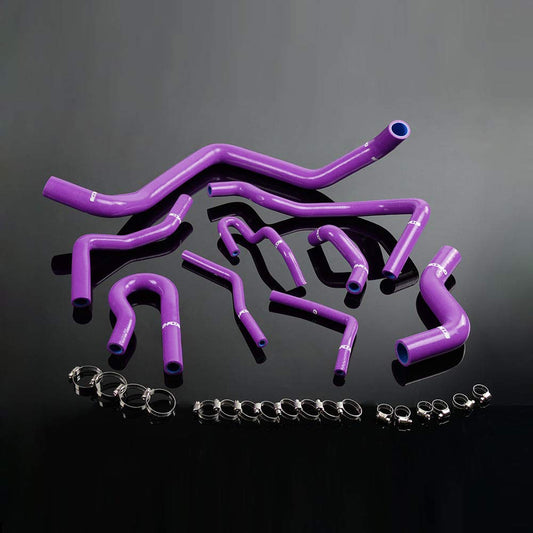 G-PLUS 9PCS Silicone Radiator Coolant Hose Kit Clamps Compatible with HONDA CIVIC SOHC D15 D16 EG EK 1992-2000 Purple