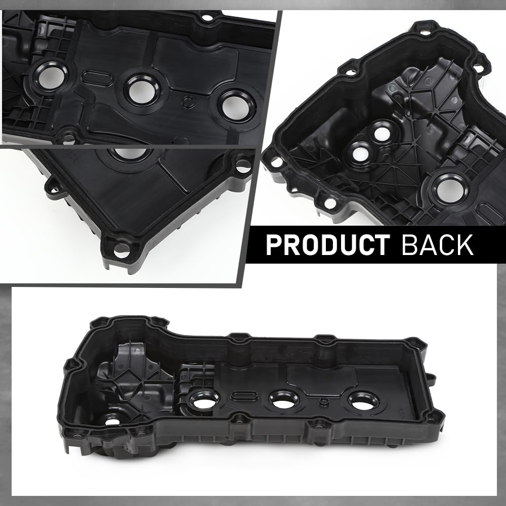 G-PLUS Engine Valve Cover Set Compatible with Ford Edge 2011-2018 Fit Ford F150 Mustang 2011-2017 w/o Cam Sensor Port Hole, Non-Turbo Black