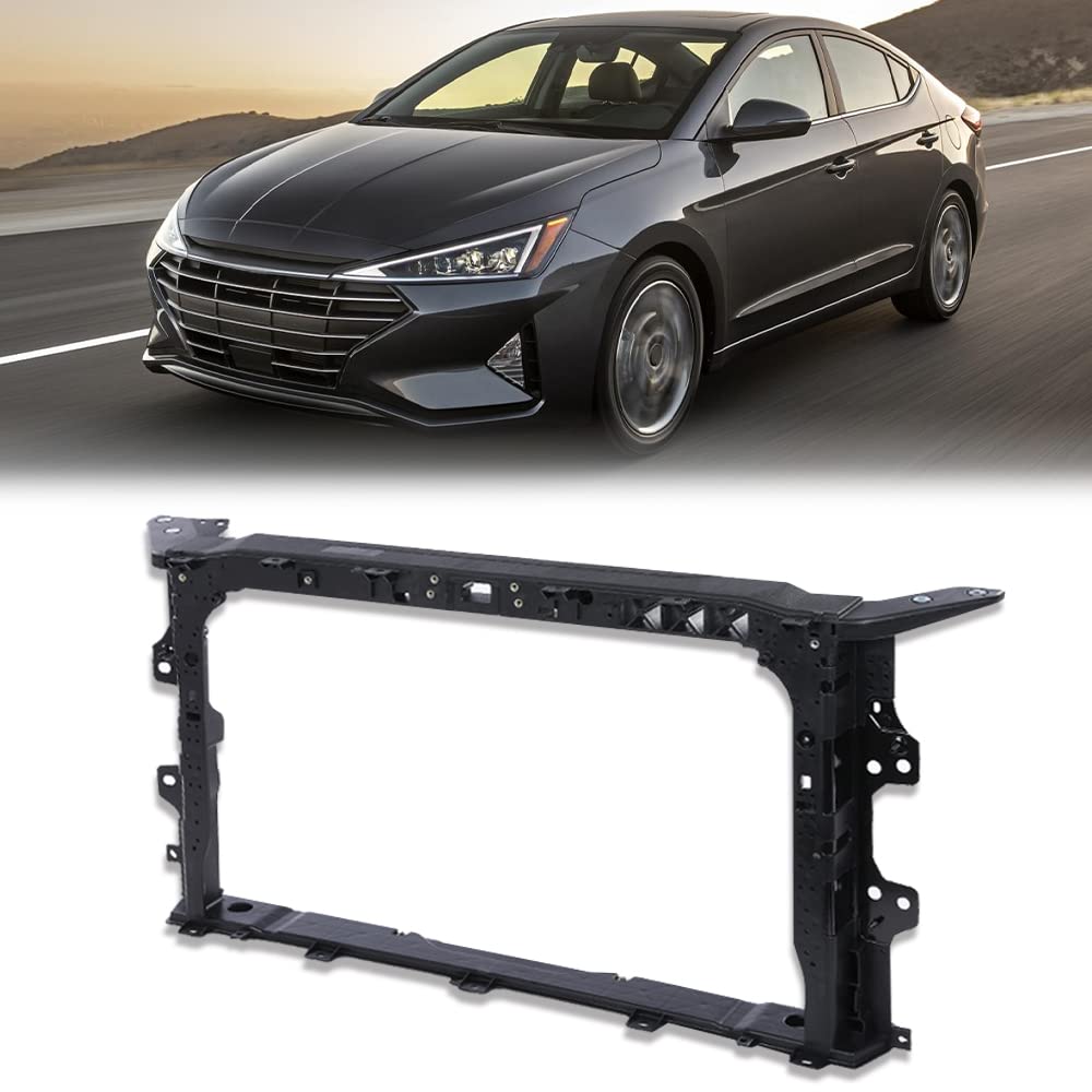 G-PLUS Radiator Support Core Assembly Compatible with Elantra 2019 2020 64101F2500, HY1225212 Black
