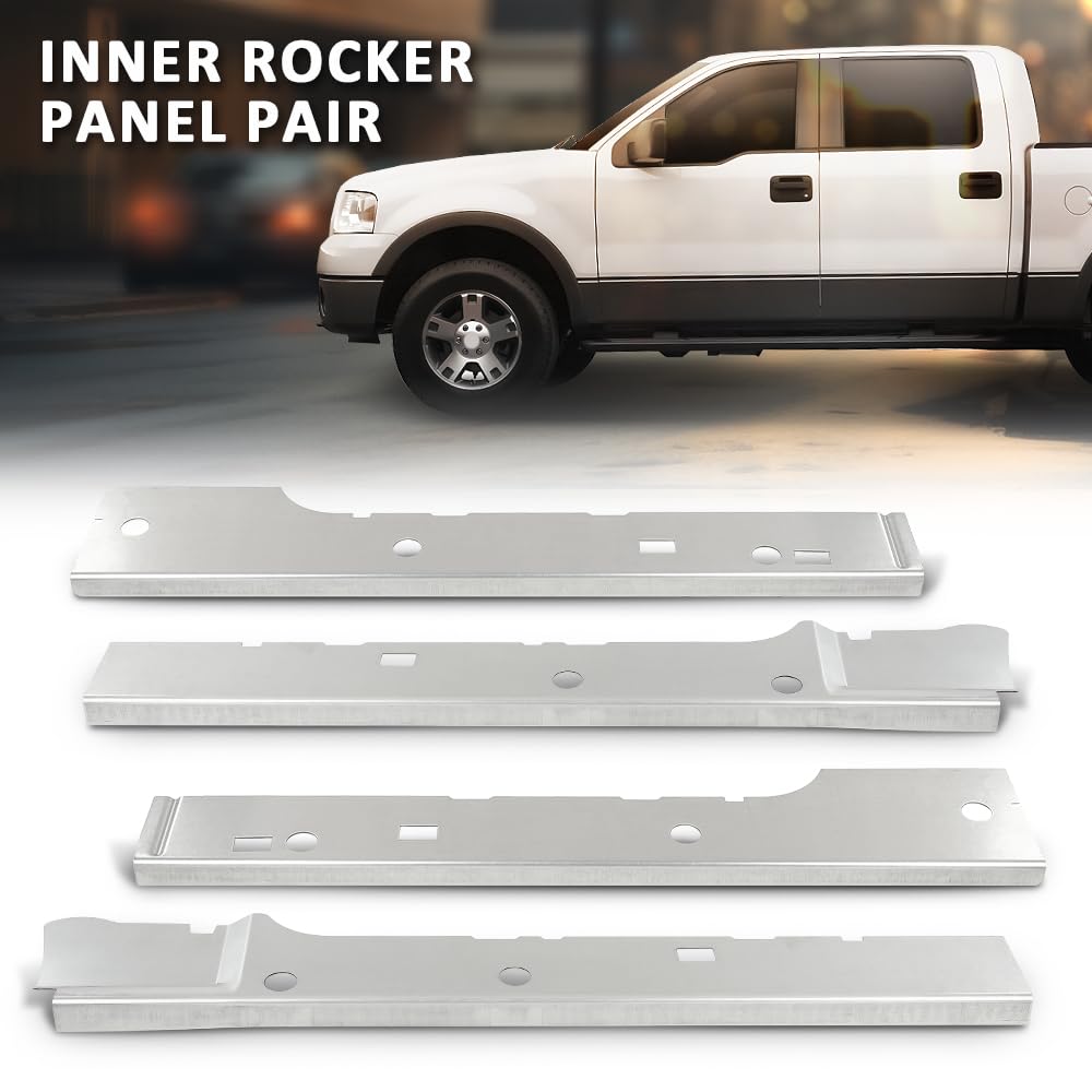 G-PLUS Pair Door Inner Rocker Panel, Compatible with Ford F150 Extended Cab 4 Door 2004-2008, LH Driver & RH Passenger 2PCS, Gray