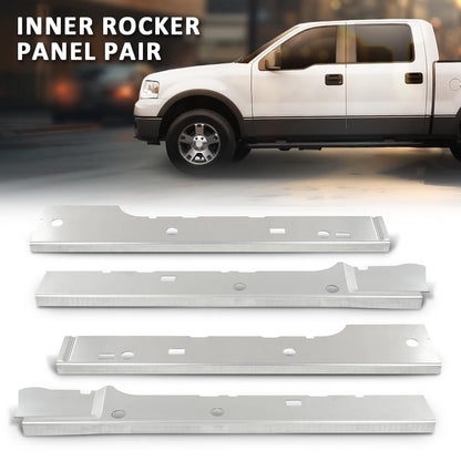 G-PLUS Pair Door Inner Rocker Panel, Compatible with Ford F150 Extended Cab 4 Door 2004-2008, LH Driver & RH Passenger 2PCS, Gray