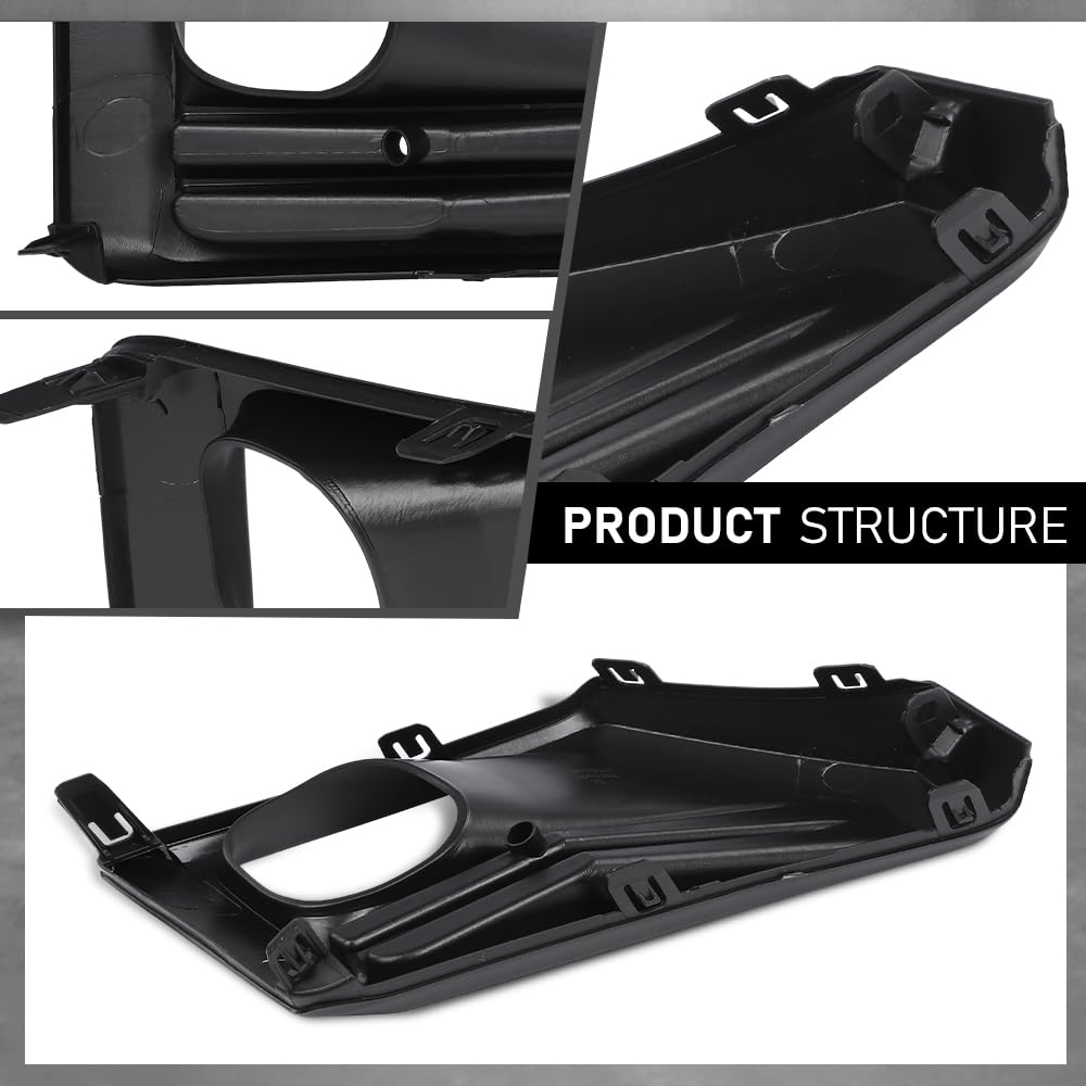 G-PLUS Front Left Fog Light Bezel Black Compatible with Toyota RAV4 Adventure/TRD Off-Road 2019-2023 521280R170, TO1038226