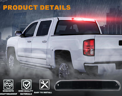 G-PLUS LED 3rd Brake Light Compatible with Ford F250 F350 F450 F550 Super Duty 1999-2015 Stop Cargo Light Smoke Lens Black Housing CC3Z13A613A,CC3Z13A613B