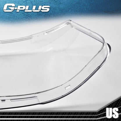 G-PLUS Front Headlight Lenses Cover Compatible with 2007-2013 GMC Sierra 1500 2500HD 3500HD,Left & Right Side Replacement Pair (Clear Lens)