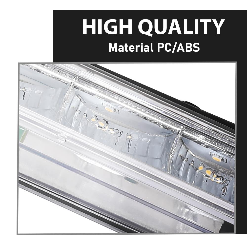 G-PLUS Right LED DRL Daytime Running Fog Light, Compatible with Benz GL-Class X164 GL320 GL350 GL450 GL550 ML63 X166 2007-2013, Passenger Side, 1649060451