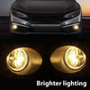 G-PLUS Front Bumper Fog Lights W/Switch Left & Right Side Compatible with Honda Civic 2-Door Coupe/ 4-Door Sedan 2019-2020 33950T5RA01, 33950TBAA01, 71185TBAK50, 71180TBAK50 Clear Lens