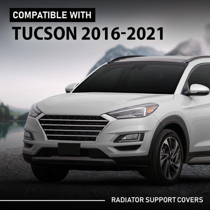 G-PLUS Radiator Support Cover Compatible with Hyundai Tucson 2016-2021, 86342D3000, HY1224111 Black