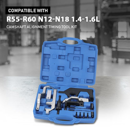 G-PLUS Camshaft Alignment Timing Tool Kit Compatible with BMW Mini Cooper R55-R60 N12-N18 1.4-1.6L 117 440, 119 340, 119 590, 496 709 45 Steel Black