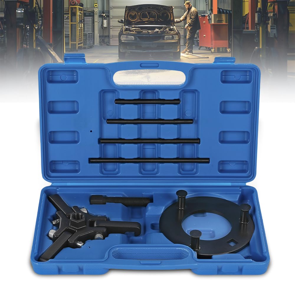 G-PLUS Harmonic Balancer Damper Pulley Puller Kit Compatible with Chevy GM Chrysler Ford etc Black