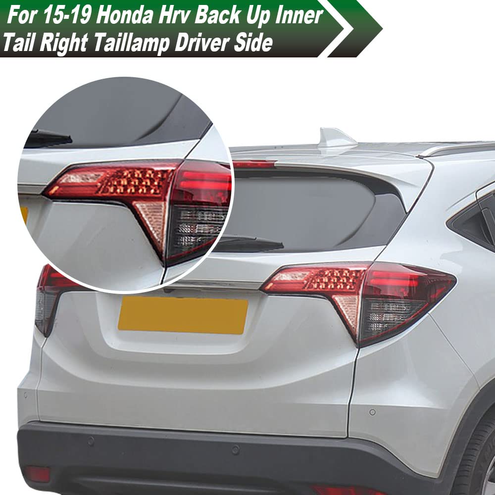 G-PLUS Inner Tail Light Compatible With 2016 2017 Honda Hrv LX/EX/EX-L/Epic/Uniq Sport Utility 4-Door Sedan Factory Style Automotive Trunk Brake Rear Inner Lamp Chrome Housing,Passenger Side (Right)