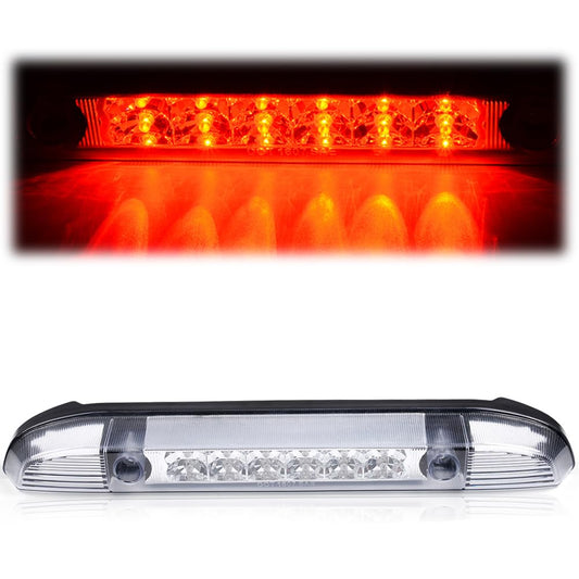 G-PLUS Third 3rd Brake Cargo Light Compatible With 2001-2004 Nissan Frontier Pickup Rear Roof Center High Mount Tail Lamps Replacement Chrome Housing Clear Lens