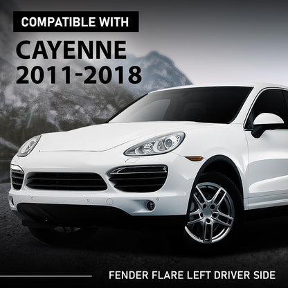 G-PLUS Front Left Fender Flare Wheel Arch Molding Trim, Compatible with Porsche Cayenne 2011-2018, Driver Side, 95855972720, 958-559-727-20, 958559727209B9