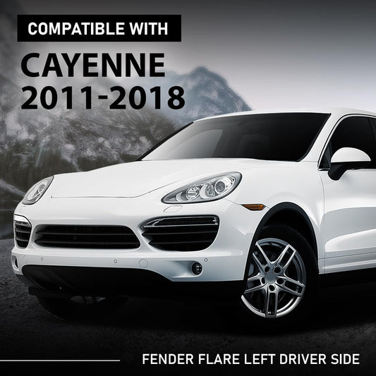 G-PLUS Front Left Fender Flare Wheel Arch Molding Trim, Compatible with Porsche Cayenne 2011-2018, Driver Side, 95855972720, 958-559-727-20, 958559727209B9