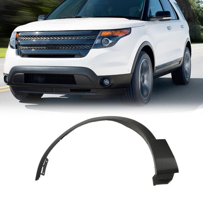 G-PLUS Front Left Driver Side Fender Flares, Compatible With Ford Explorer 2011-2015 Wheel Fender Arch Molding Trim Replace for #BB5Z16039AA, FO1290126
