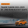 G-PLUS Floor Mats Compatible with 2021-2025 Chevy Tahoe/GMC Yukon (7 Seats) w/2nd Row Bucket Seats, TPE All Weather Custom Fit Full Cover Protection Front & 2nd Row Floor Liners Accessories,3PCS