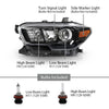 G-PLUS Headlights Compatible with 2016-2022 Toyota Tacoma,Headlamps w/o LED DRL Clear Lens Black Housing Amber Reflector, Left Driver & Right Passenger TO2502243, TO2503243 faros delanteros