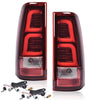 G-PLUS LED Tail Lights Assembly w/Wiring Harness & White light Bar Compatible with Chevy Silverado 1500 2500 2003-2006 Left & Right Rear Brake Lamps, GM2800174 GM2801174, Red Lens Clear Housing