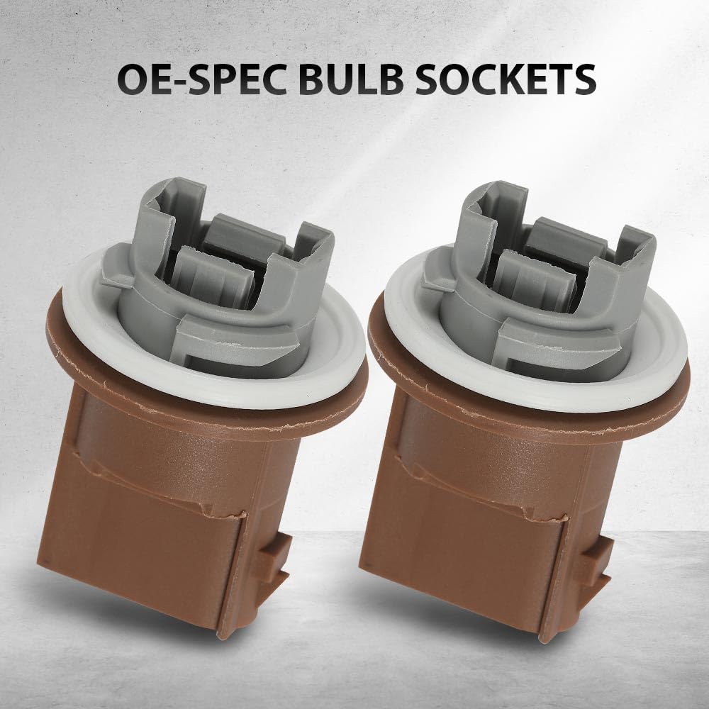 G-PLUS 2PCS Bulb Sockets Headlight Parking Turn Signal Brake Tail Light Compatible with Ford F250 F350 F450 Super Duty 2004-2013, Fit Lincoln Mark LT 2006-2008 2U5Z13411SA