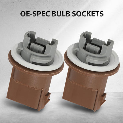 G-PLUS 2PCS Bulb Sockets Headlight Parking Turn Signal Brake Tail Light Compatible with Ford F250 F350 F450 Super Duty 2004-2013, Fit Lincoln Mark LT 2006-2008 2U5Z13411SA