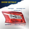 G-PLUS Tail Light Replacement For 2016 2017 2018 Nissan Sentra S/SR/SL/SV/FE+S/SR Turbo 4-Door Sedan 4Cyl 1.6L/1.8L Automotive Outer Brake Rear LED Lamp,Driver Side (Left) Luces TraserasAssembly