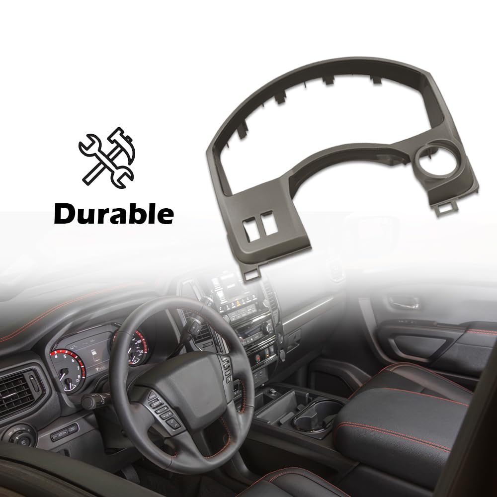 G-PLUS Dash Panel Gauge Cover Bezel Trim Gray Compatible with Nissan Titan/Armada 2004-2006 68240-7S000, 682407S000