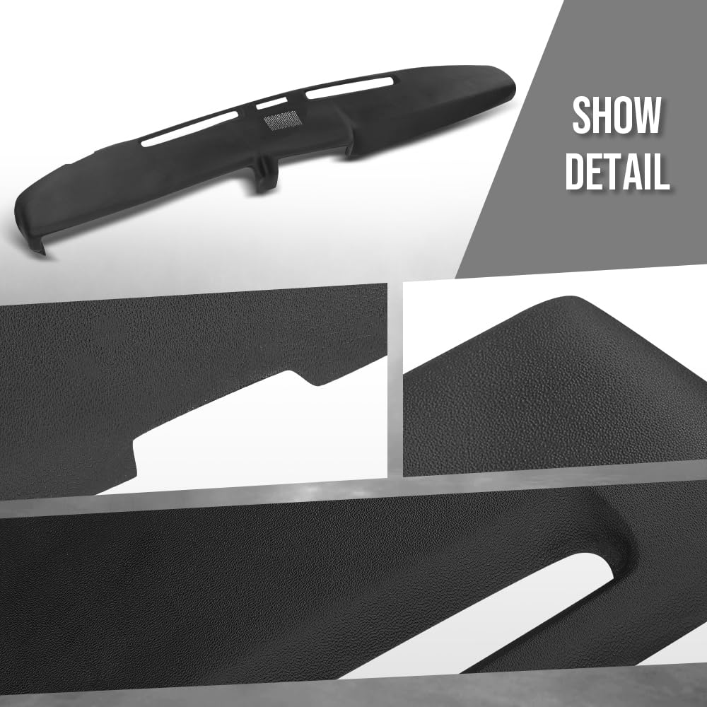 G-PLUS Dashboard Panel Dash Cover Compatible with Ford F100 F150 F250 F350 Bronco 1980 1981 1982 1983 1984 1985 1986, Black