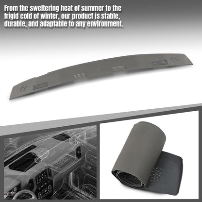 G-PLUS TPE Dash Defrost Vent Cover Cap Compatible with Dodge Ram 1500 2002-2005/ Fit Ram 2500 3500 2003-2005 Upper Dashboard Panel Grey