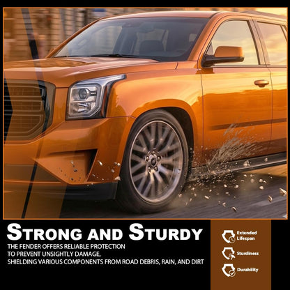 G-PLUS Front Left Driver Side Fender Compatible with GMC Yukon/Yukon XL(submodel: Denali, SLE, SLT) 2015-2020 Black
