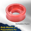G-PLUS Body Mounts in Polyurethane PU Compatible With 1999-2017 F250 F350 Super Duty 2WD/4WD,Body Cab Mounts Bushings Kit (Red)
