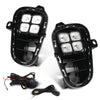 G-PLUS LED DRL Daytime Running Light Front Fog Lights w/Wire Harness & Switch Compatible with Kia Rio EX/LX/S 2018 2019 2020 Clear Lens Black Housing, 922011W710, 922021W710