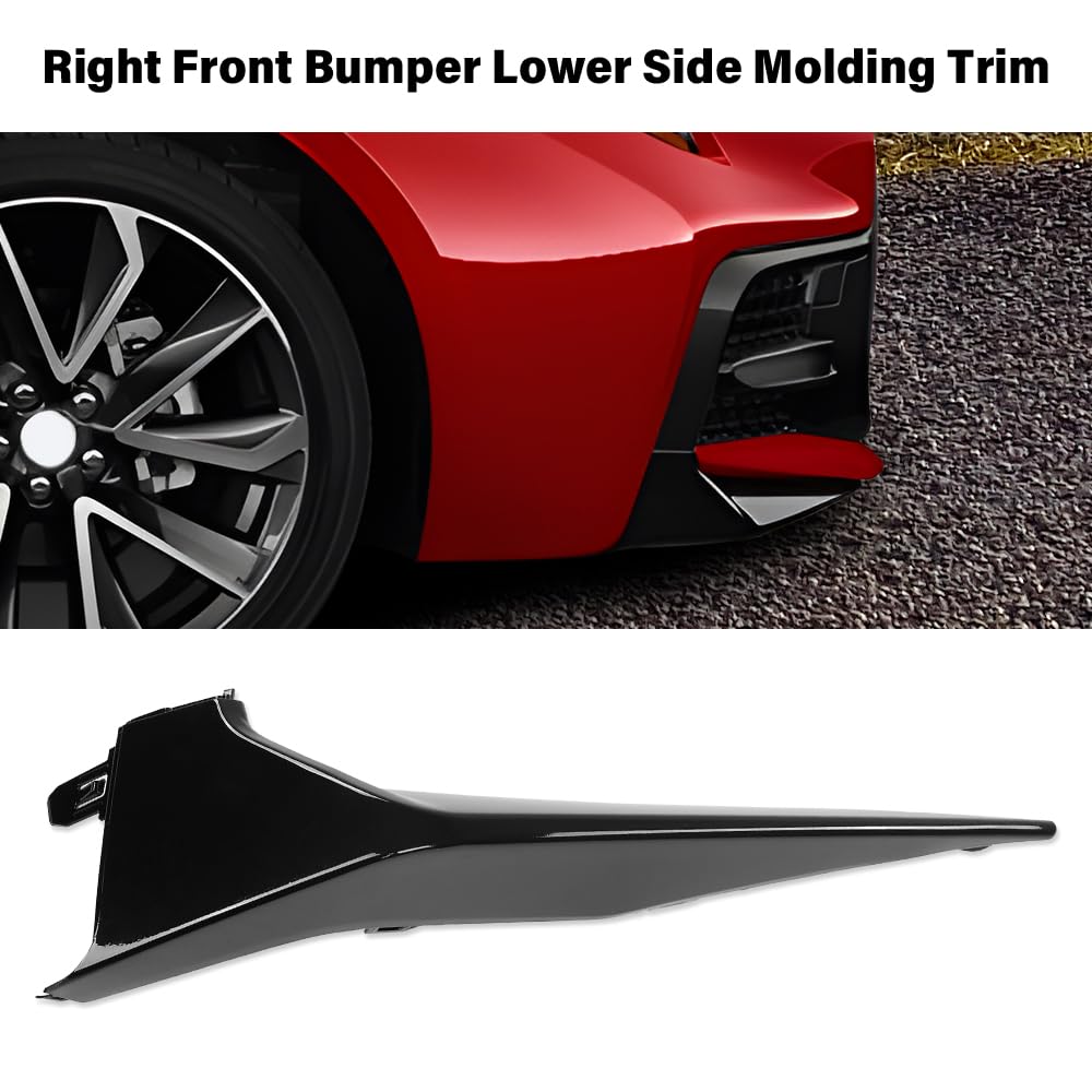 G-PLUS Right Front Bumper Lower Side Molding Trim Passenger Side Compatible with Toyota Corolla 2020-2022 5211202110 5211212310 TO1047112