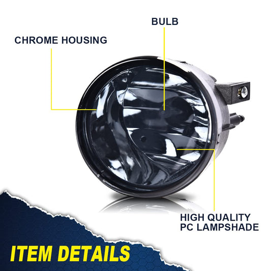 G-PLUS Front Fog Lights Assembly Compatible with 2004-2015 Nissan Titan / 2005-2007 Nissan Armada Clear Lens Driving Fog Lamps Compatible with w/ 889 12V 37.5W Bulbs 2pcs