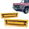 G-PLUS Lens Amber LED Front Side Marker Light Compatible with 81-91 Chevy C10 C20 C30 GMC GM2550115, GM2551107