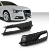 G-PLUS Black Front Bumper Fog Light Grilles Covers Driver and Passenger Side Fit Audi A5 S-Line S5 2013-2016 /Only Fit S-Line S5 Bumper Models/Not Fit For A5 Basic Version 8T0807681K 8T0807682K