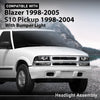 G-PLUS LED Headlights Assembly Front Headlamps Left Right Fit Chevy Blazer 1998-2005, Fit Chevy S10 Pickup 1998-2004 with Bumper Lights Clear Lens Black Housing Clear Reflector,faros delanteros