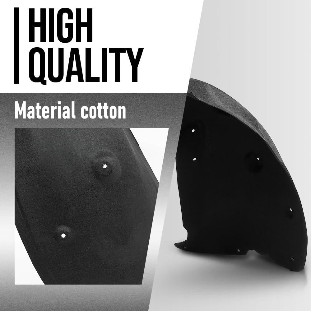 G-PLUS Rear Left Driver Side Fender Liner Compatible with Tesla Model X 2016-2020 1034247-00-I, 103424700I Black