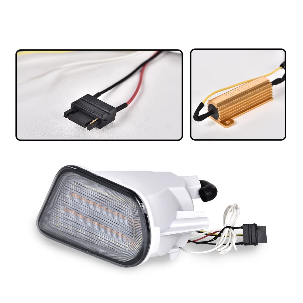 G-PLUS Side Marker Corner Parking Lights Turn Signals Compatible with 1998-2002 Pontiac Firebird Trans Am 10301404 10301405 GM2520177 GM2521177 (Black)