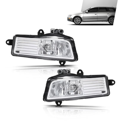 G-PLUS Pair Front Bumper Driving Fog Light Lamps Compatible with Audi A6 C6 2009-2011 Fit Audi A6 S6 Quattro 2009-2011 4F0941699A, 4F0941700A Black