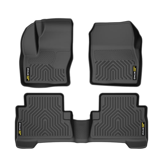 G-PLUS TPE Cargo Liners Compatible with Ford Escape 2013-2019/Fit Ford C-Max 2013-2018 All Weather Full Cover Protection 1st & 2nd Row Floor Liners Black 3PCS