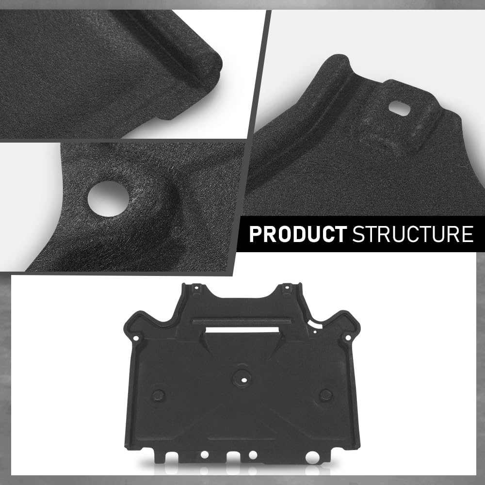 G-PLUS Rear Lower Under Engine Splash Shield Guard Cover Compatible with 2013-2016 Audi A4,Fit 2013-2017 Audi Q5 8K1863822S, 8K2863822M