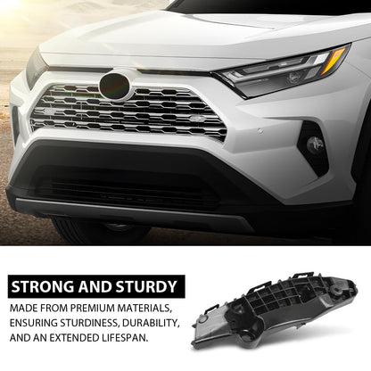 G-PLUS Front Left Bumper Retainer Support Bracket, Compatible with Toyota RAV4 2.5L 2019-2023/ RAV4 Prime 2.5L 2021-2023, 52536-0R070, 52536-42080