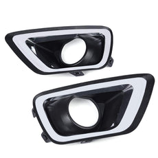 G-PLUS Fog Lights Pair for Chevy Colorado 2015-2019 Clear Lens Chrome Bezel Additional Angle