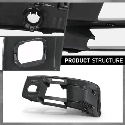 G-PLUS Pair Front Bumper Fog Light Grille Cover Bezel Insert, Compatible with Audi Q7 Standard Model 2016-2019, Left Driver & Right Passenger Side 2PCS