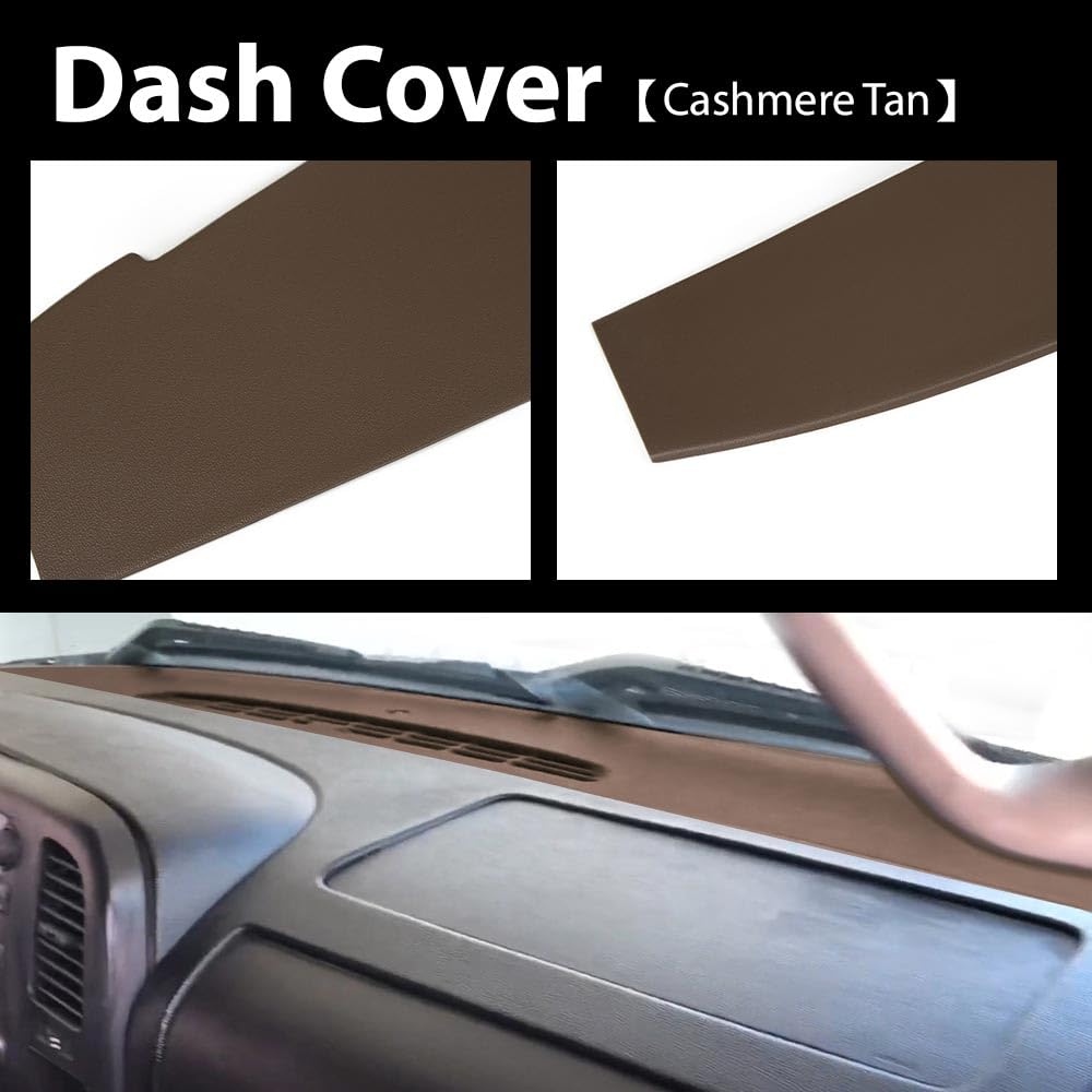 G-PLUS Defrost Dash Cover Compatible with 2007-2013 Chevy Silverado GMC Sierra/ 2007-2014 Chevy Tahoe Avalanche Suburban GMC Yukon XL Denali Brown